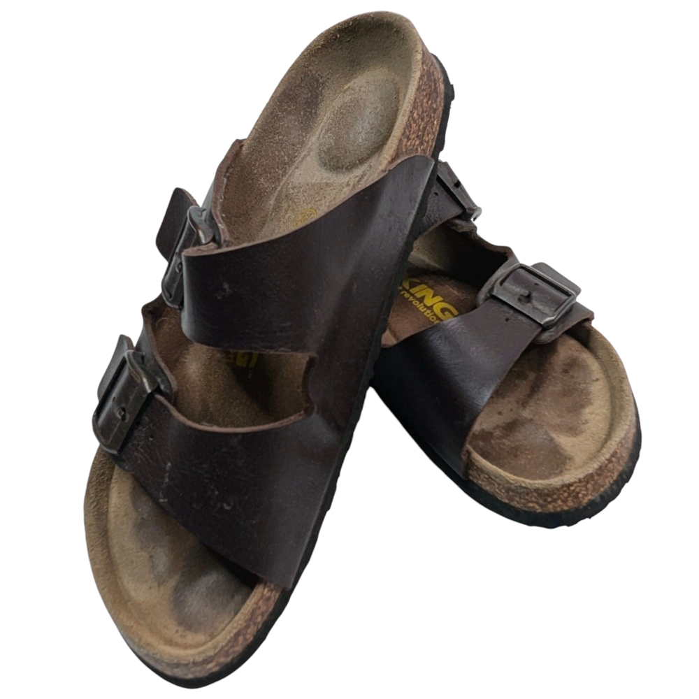 Vikings Comfort Revolution Sandals V765 Brown Leather Women's Size 37/6.5 US